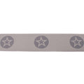 Gummiband 40mm Sterne - hellgrau