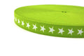 Gummiband 20mm Sterne - lime