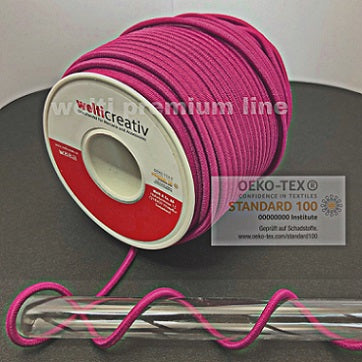 Gummikordel 3mm, fuchsia