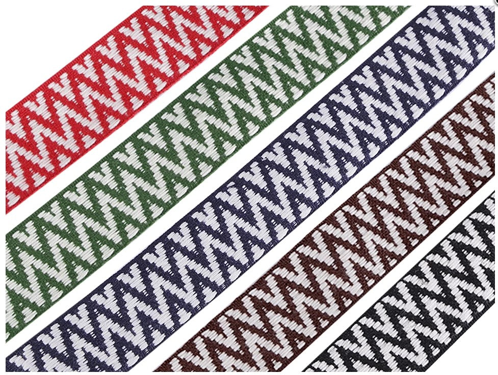 Gurtband zickzack 38mm, 4 FArben
