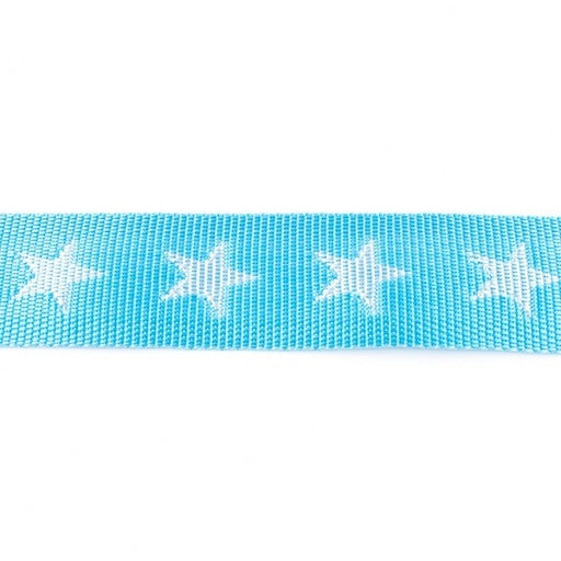 Gurtband Sterne 40mm - hellblau