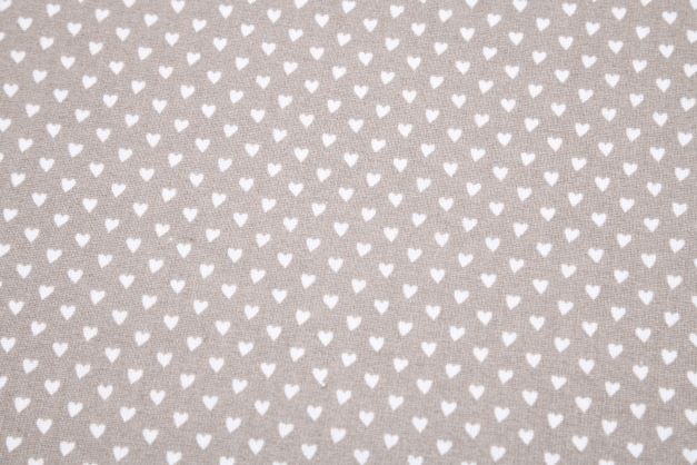 Baumwolle/Webware Herzen taupe