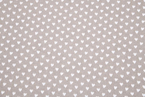 Baumwolle/Webware Herzen taupe