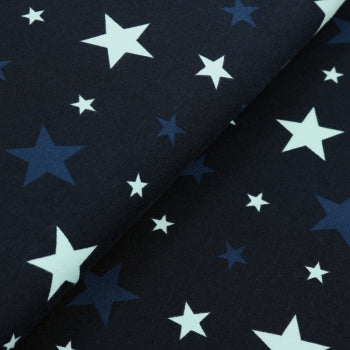 Jersey Kleine Sterne dunkelblau