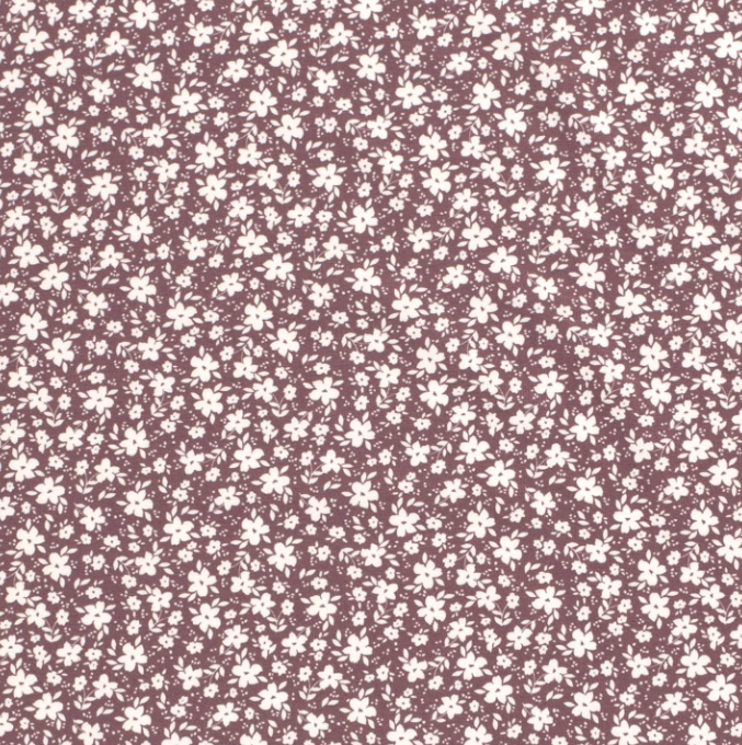 Jersey Blumen dusty lila