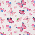 Jersey Schmetterlinge und Blumen pink