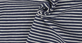 Jersey Streifen dunkelblau weiss