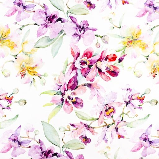 Jersey Aquarellblumen