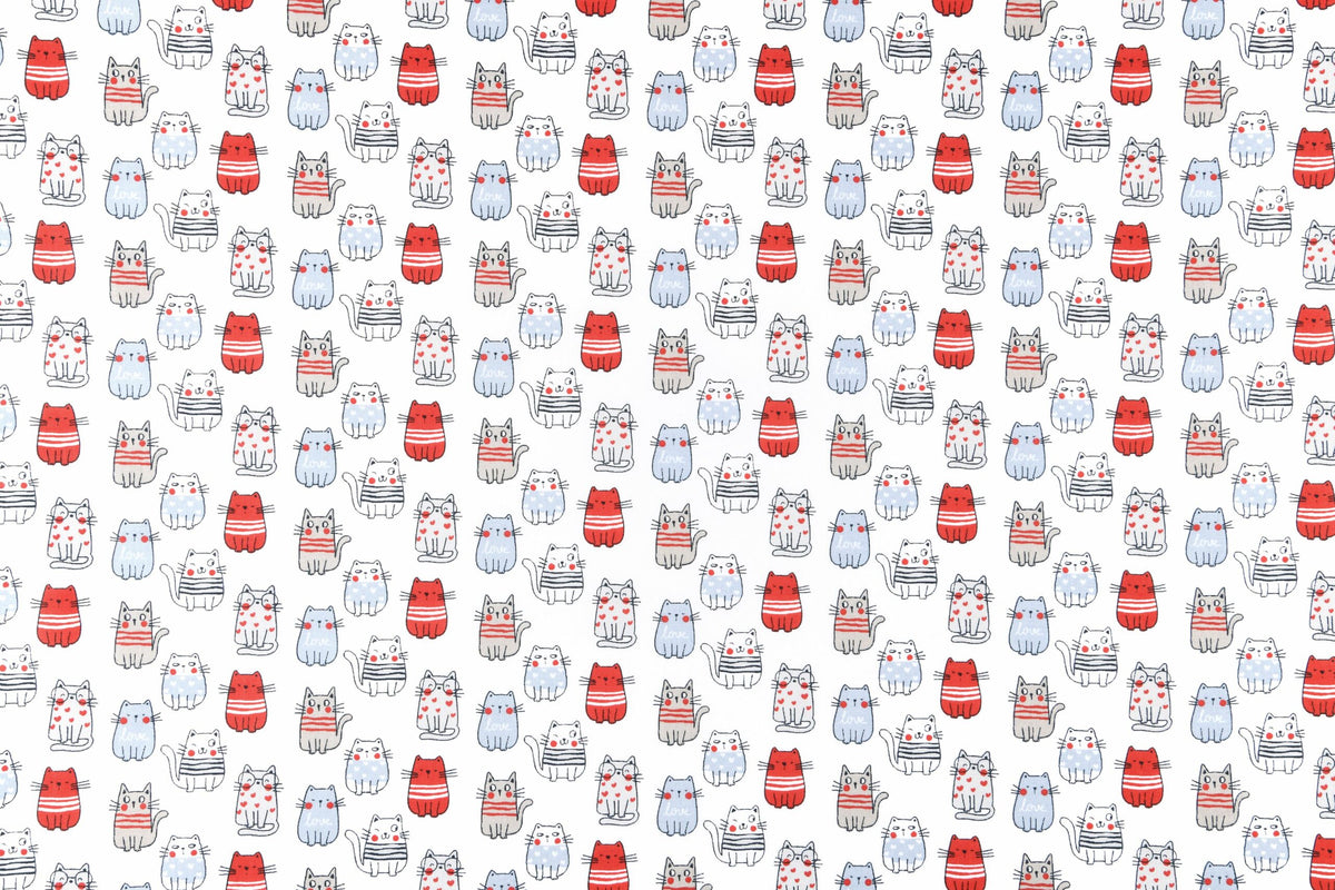 Baumwolle/Webware Katzen