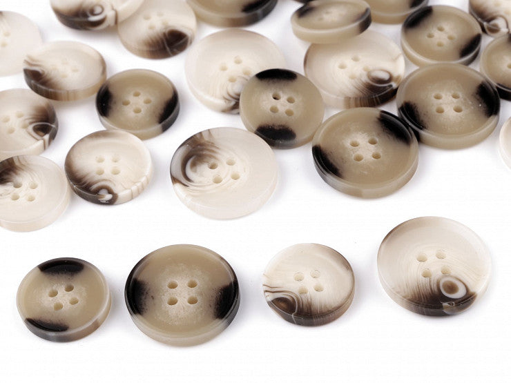 Knopf 4loch 20mm, beige