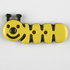 Knopf Wurm , gelb, 30mm