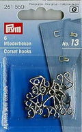 Prym Mieder-/Korsetthaken gross messing Nr. 13