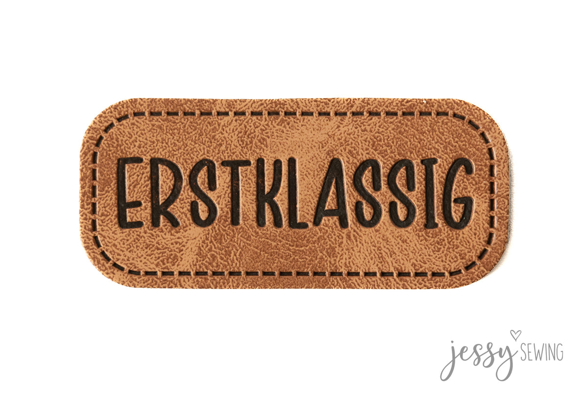 Kunstlederlabel Erstklassig