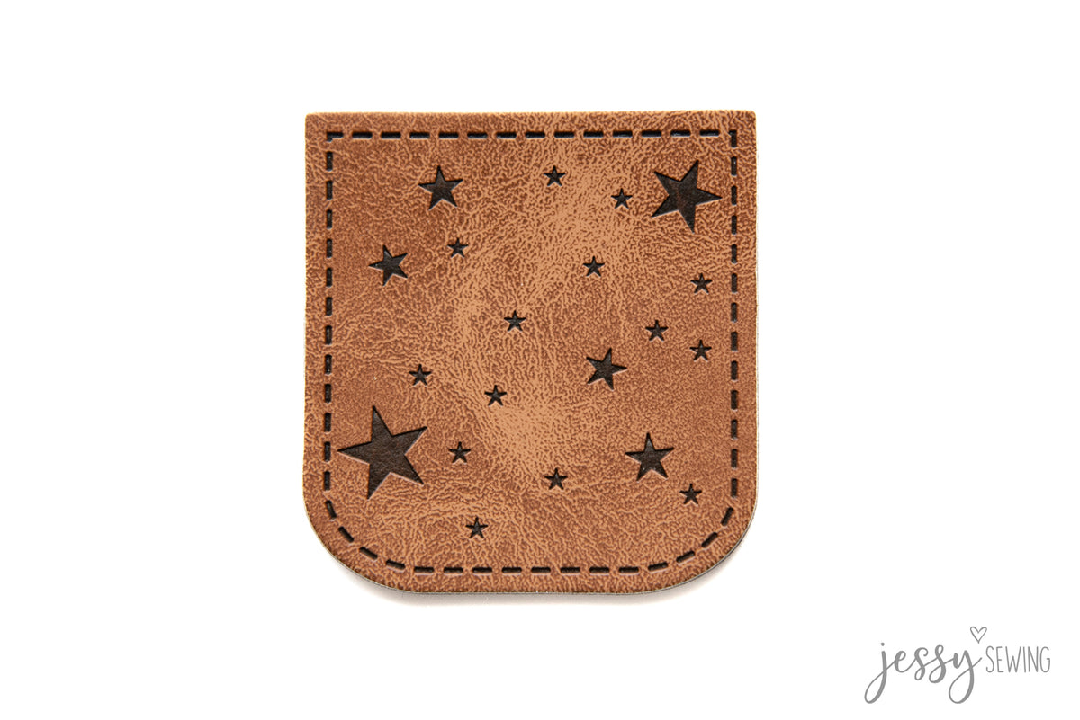 Kunstlederlabel Kordelende star