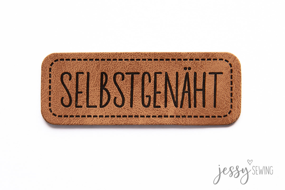 Kunstlederlabel Selbstgenäht