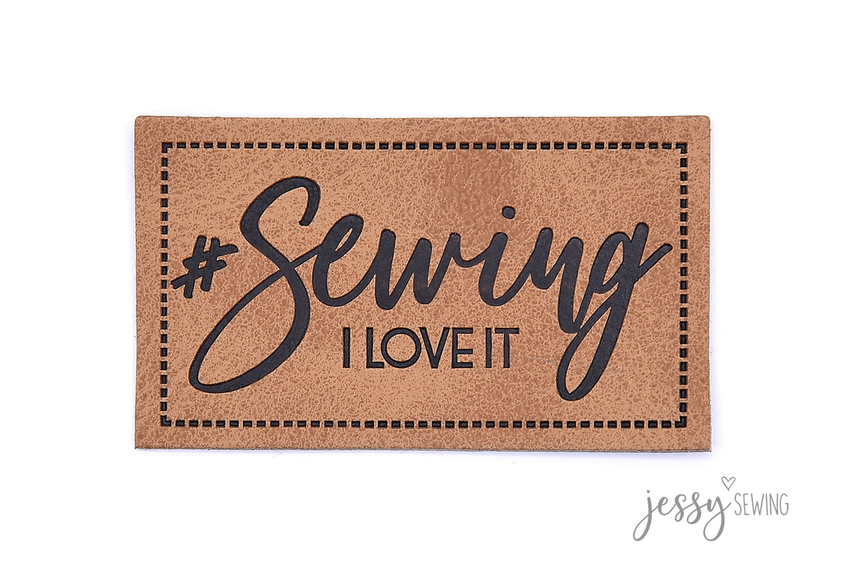 Kunstlederlabel Sewing - I love it