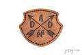 Kunstlederlabel Wappen Dad