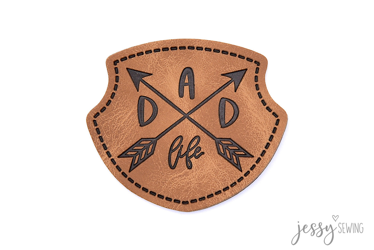 Kunstlederlabel Wappen Dad