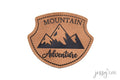 Kunstlederlabel Wappen Mountain