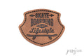 Kunstlederlabel Wappen Skate