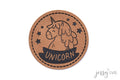 Kunstlederlabel Einhorn