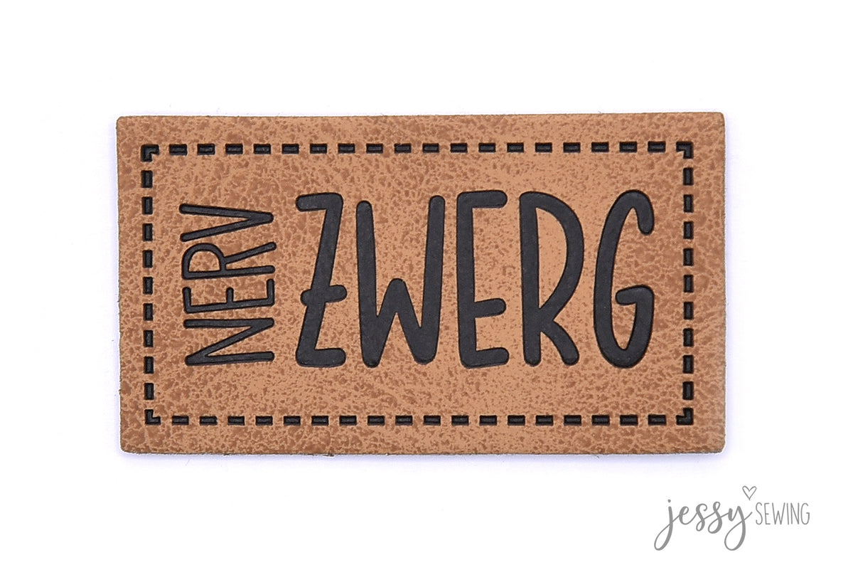 Kunstlederlabel Nervzwerg