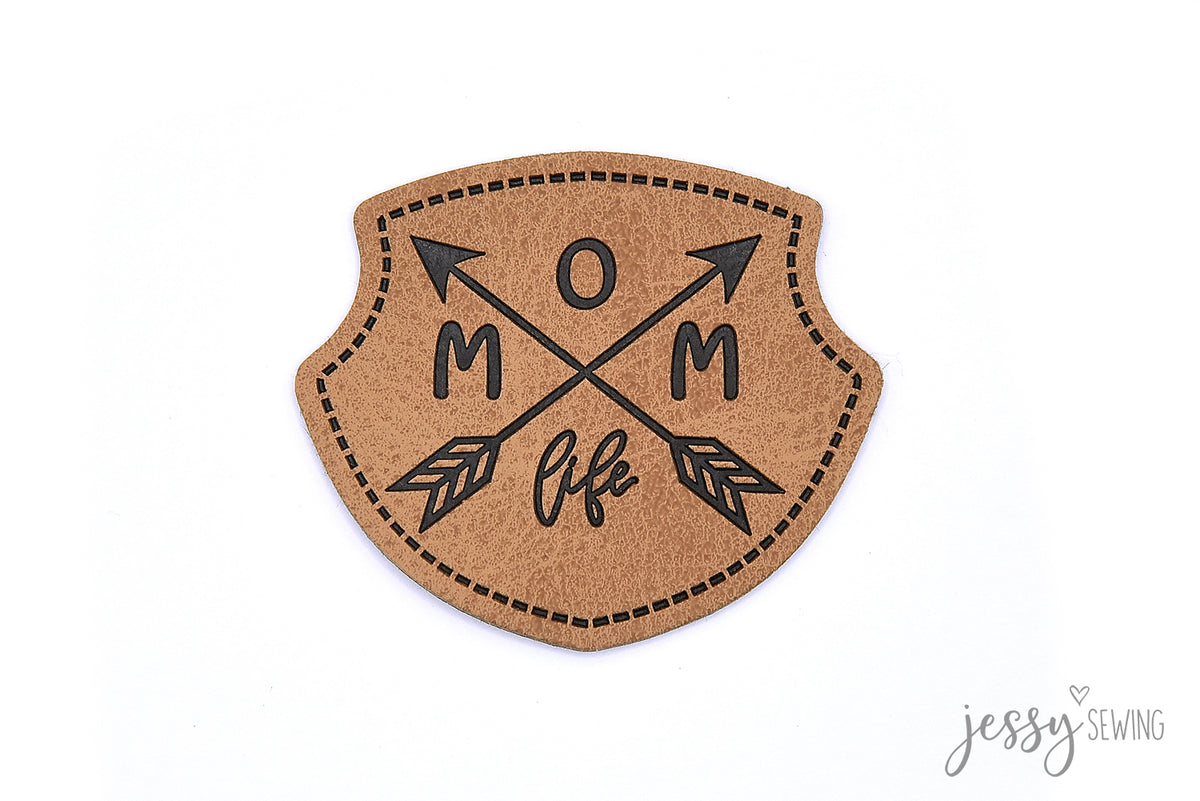 Kunstlederlabel Wappen Momlife