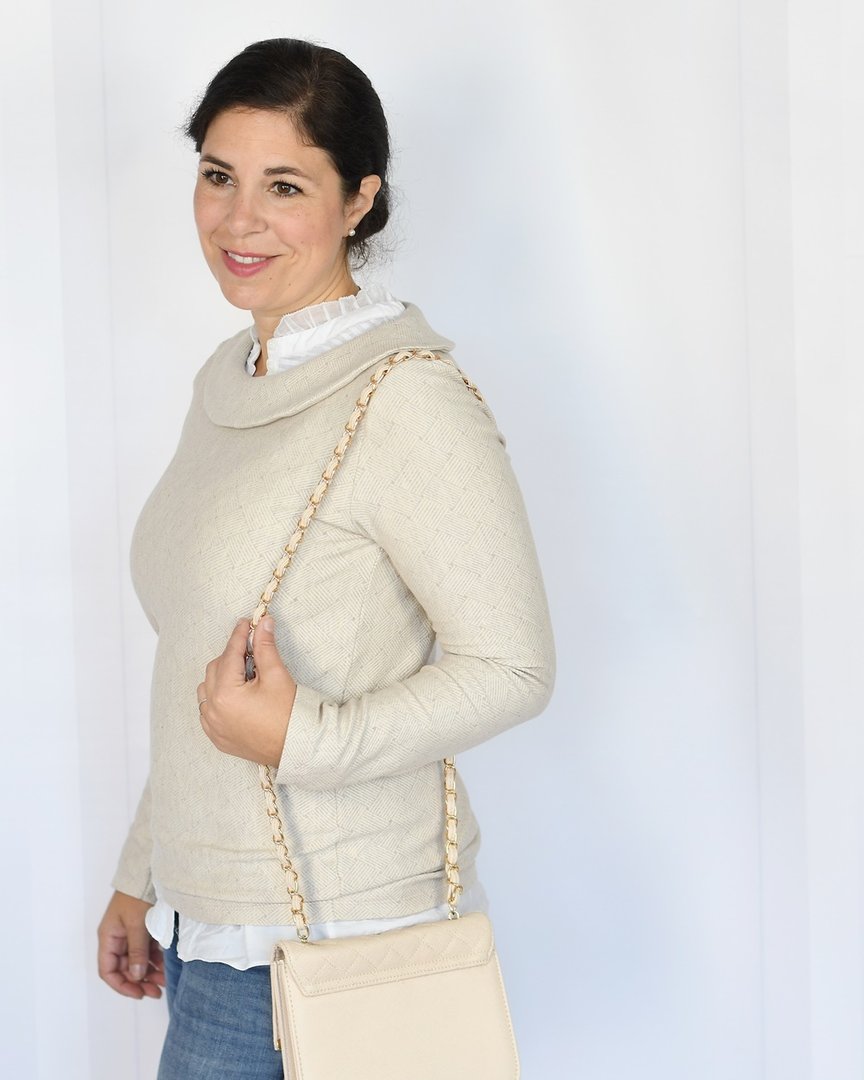 Papierschnittmuster No.47 Shirt mit U-Boot-Kragen