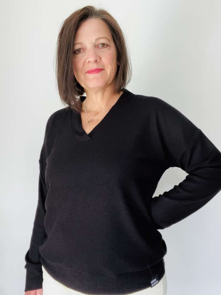 Papierschnittmuster No.76 Pullover mit Kragen "Vinta"