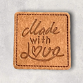Kunstlederlabel made with love