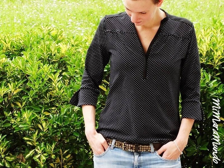 Papierschnittmuster  No.5 Blusenshirt Jersey
