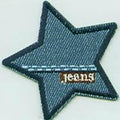 Bügel Motiv Jeans Stern