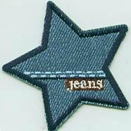 Bügel Motiv Jeans Stern