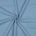 Musselin Punkte hellblau
