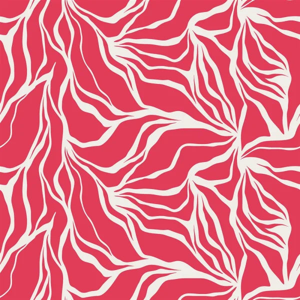 Musselin Blätter Geflecht himbeerrot