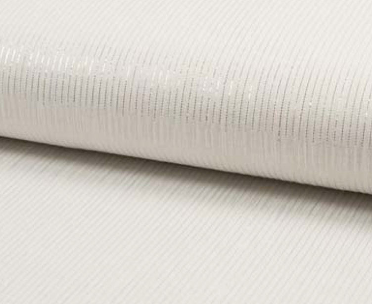 Musselin - Bambino foil Lurex - ecru mit Glitzerstreifen
