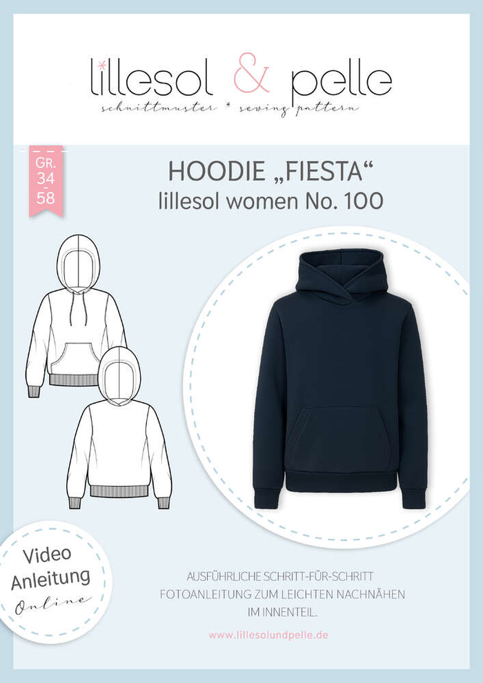 Papierschnittmuster No.100 Hoodie "Fiesta" – lillesol & pelle