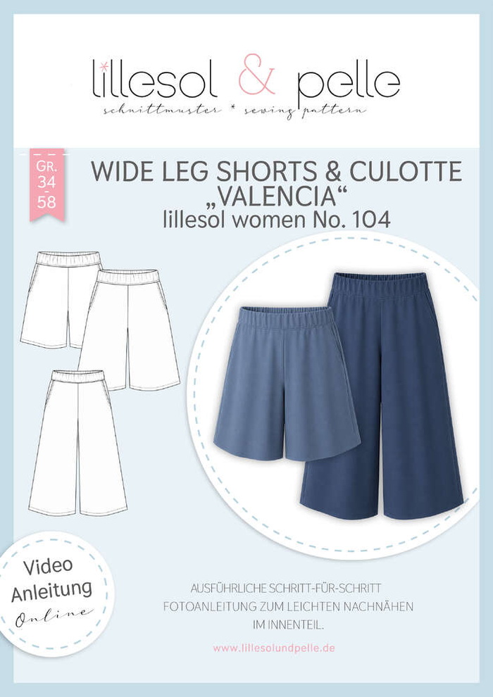 Papierschnittmuster No.104 Shorts & Culotte "Valencia" – lillesol & pelle