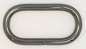 Versteller/ovaler Ring silber schwarz 40mm