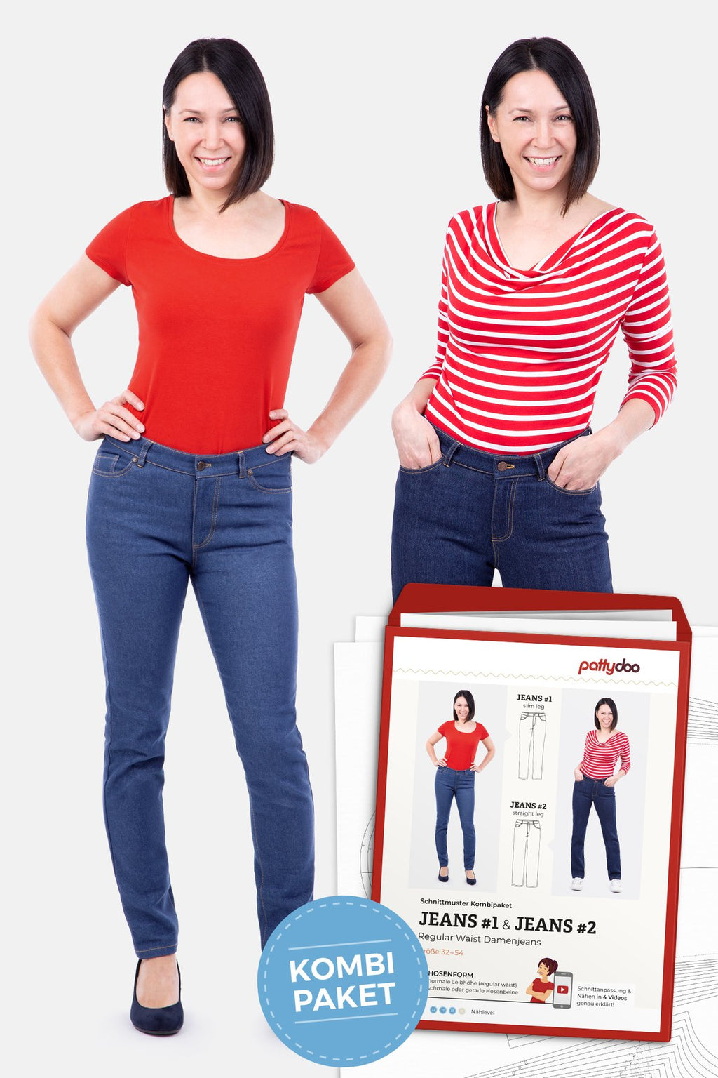 Papierschnittmuster Damen Jeans #1 & #2