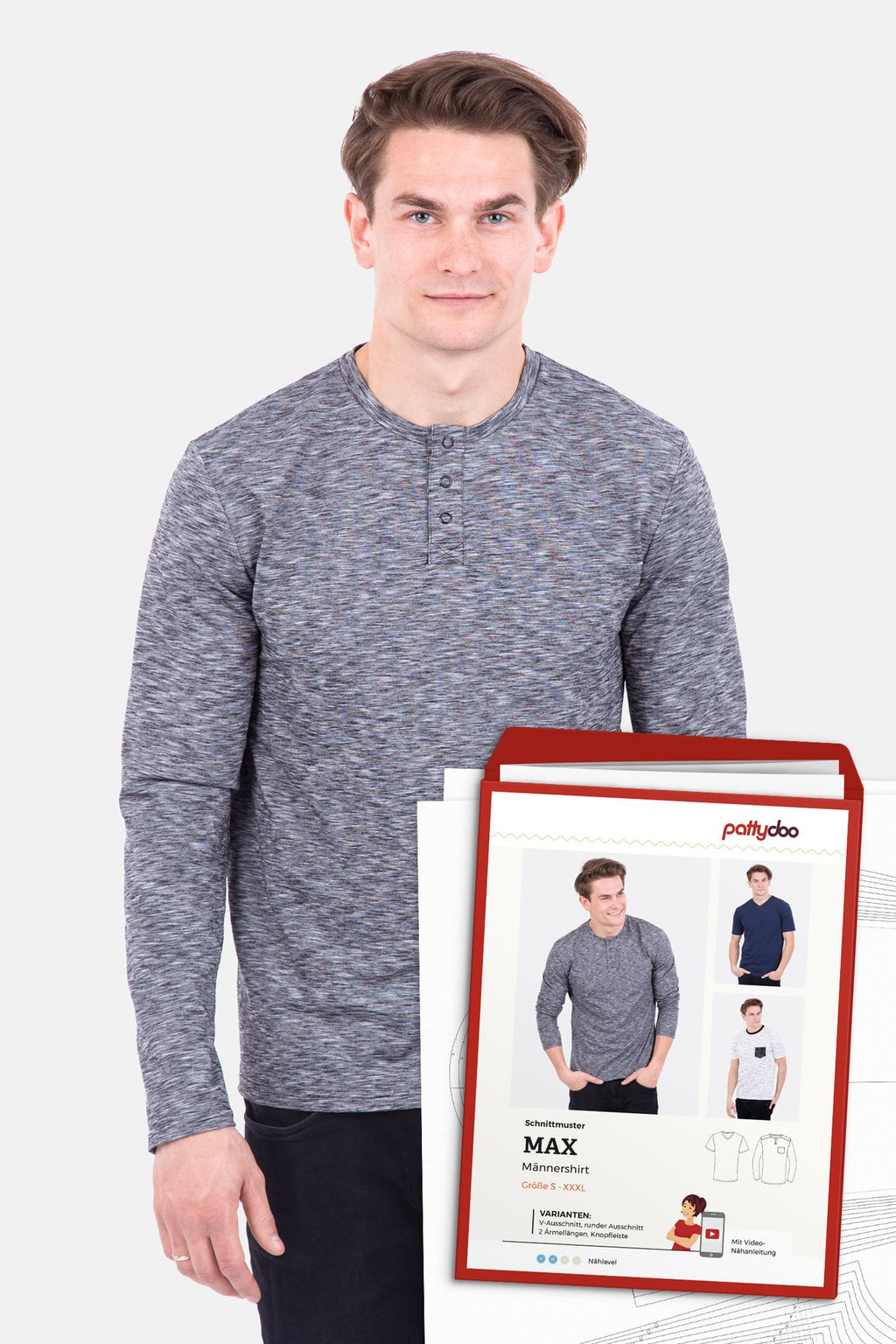 Papierschnittmuster Männershirt Max