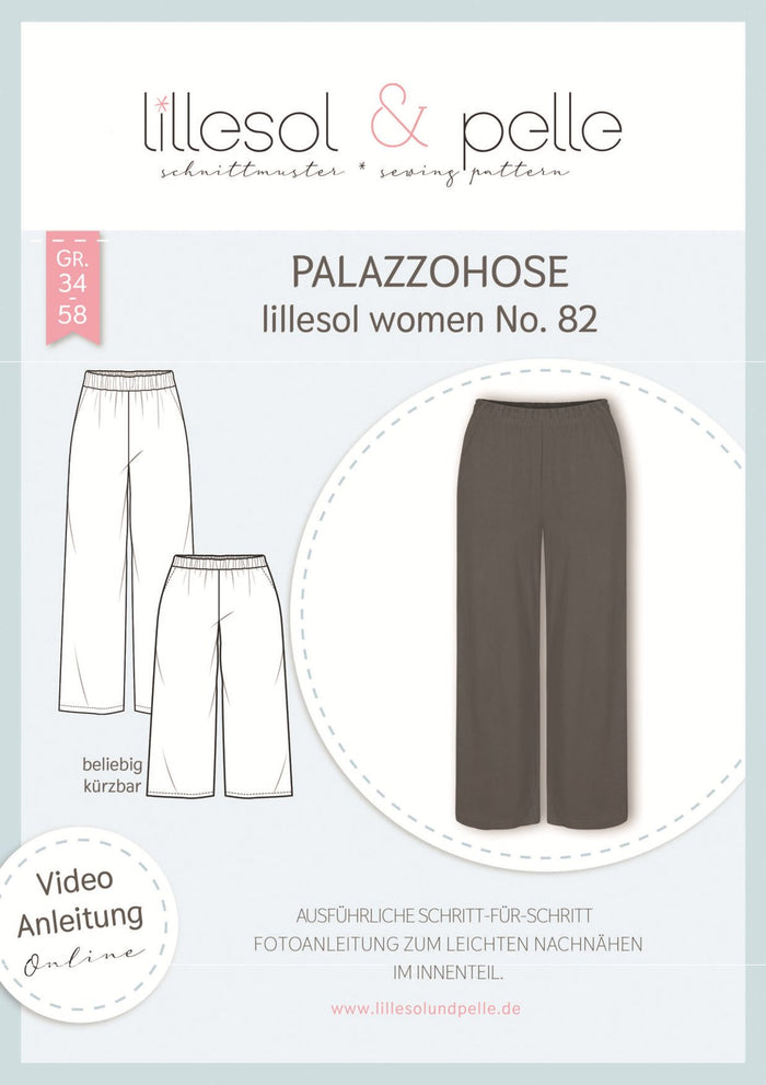 Papierschnittmuster No.82 Palazzohose – lillesol & pelle