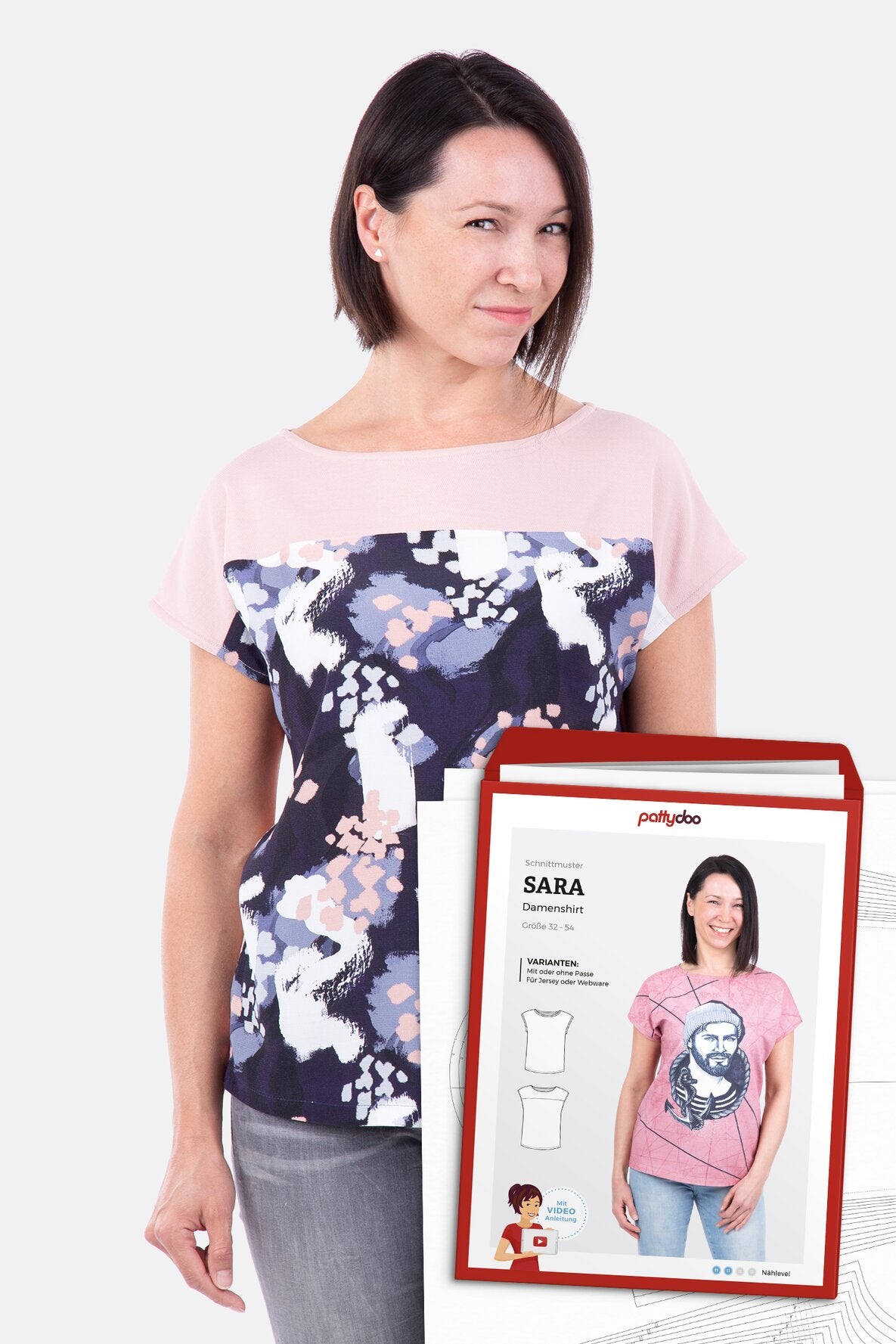 Papierschnittmuster Damenshirt Sara