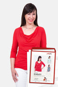 Papierschnittmuster Wasserfallshirt und -top Scarlett &amp; Claire