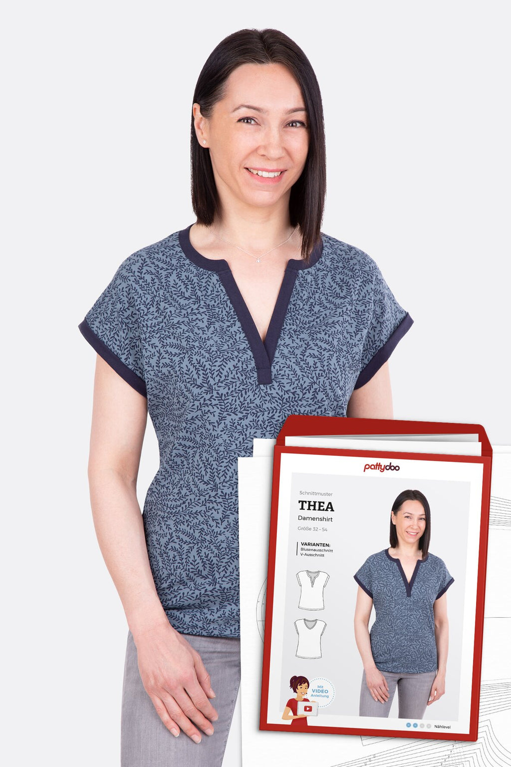 Papierschnittmuster Blusenshirt Thea