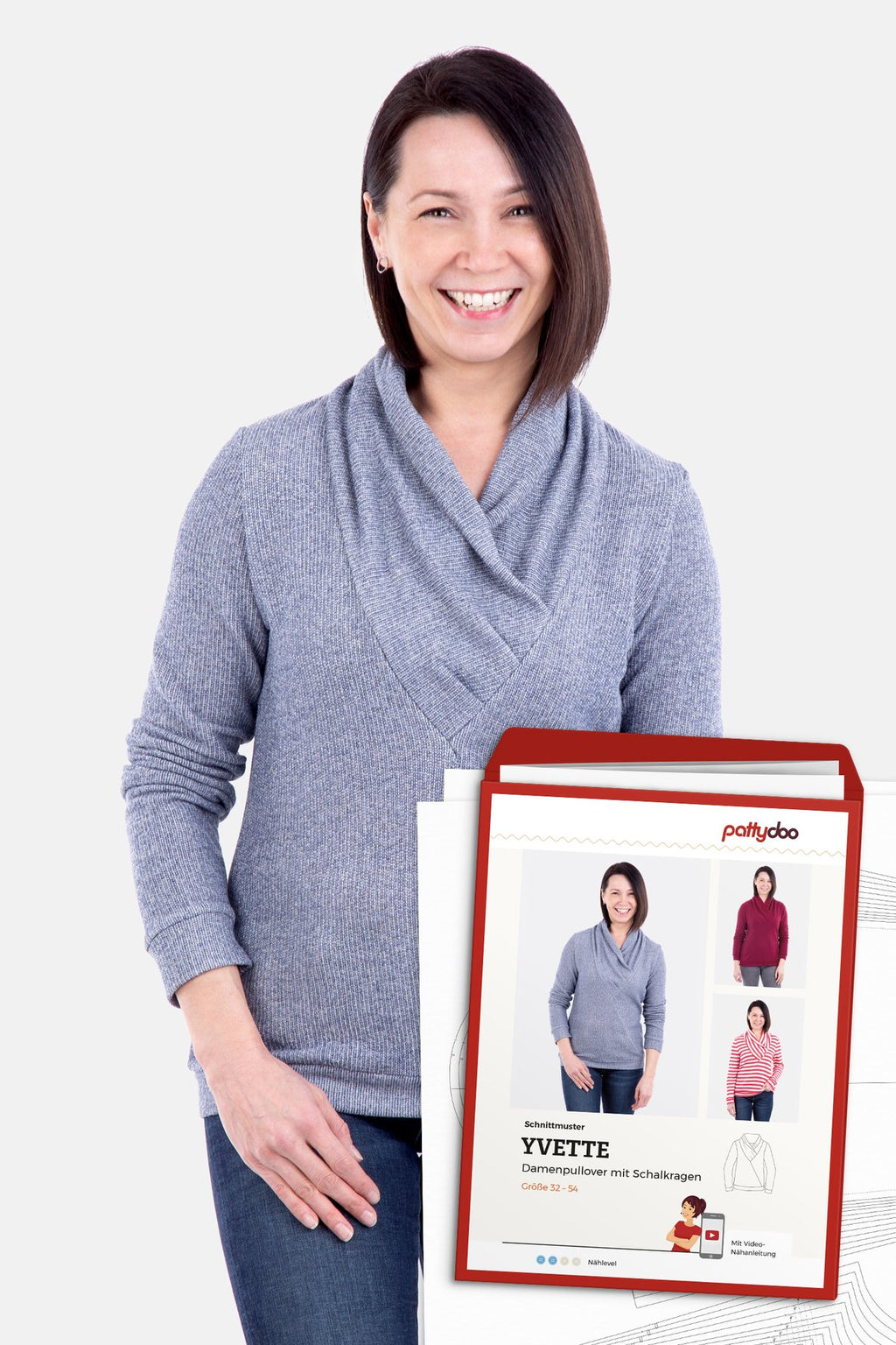Papierschnittmuster Pullover Yvette - pattydoo