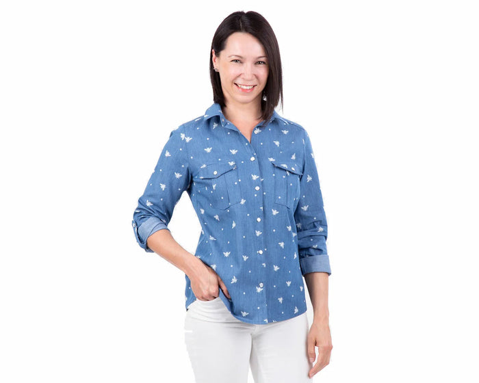 Papierschnittmuster Hemdbluse Julie – pattydoo