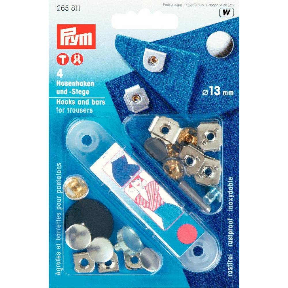 Prym Nähfrei-Hosenhaken und Stege 13 mm – 265811