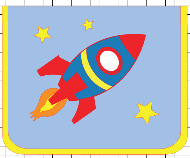 Kindergartentasche Rakete