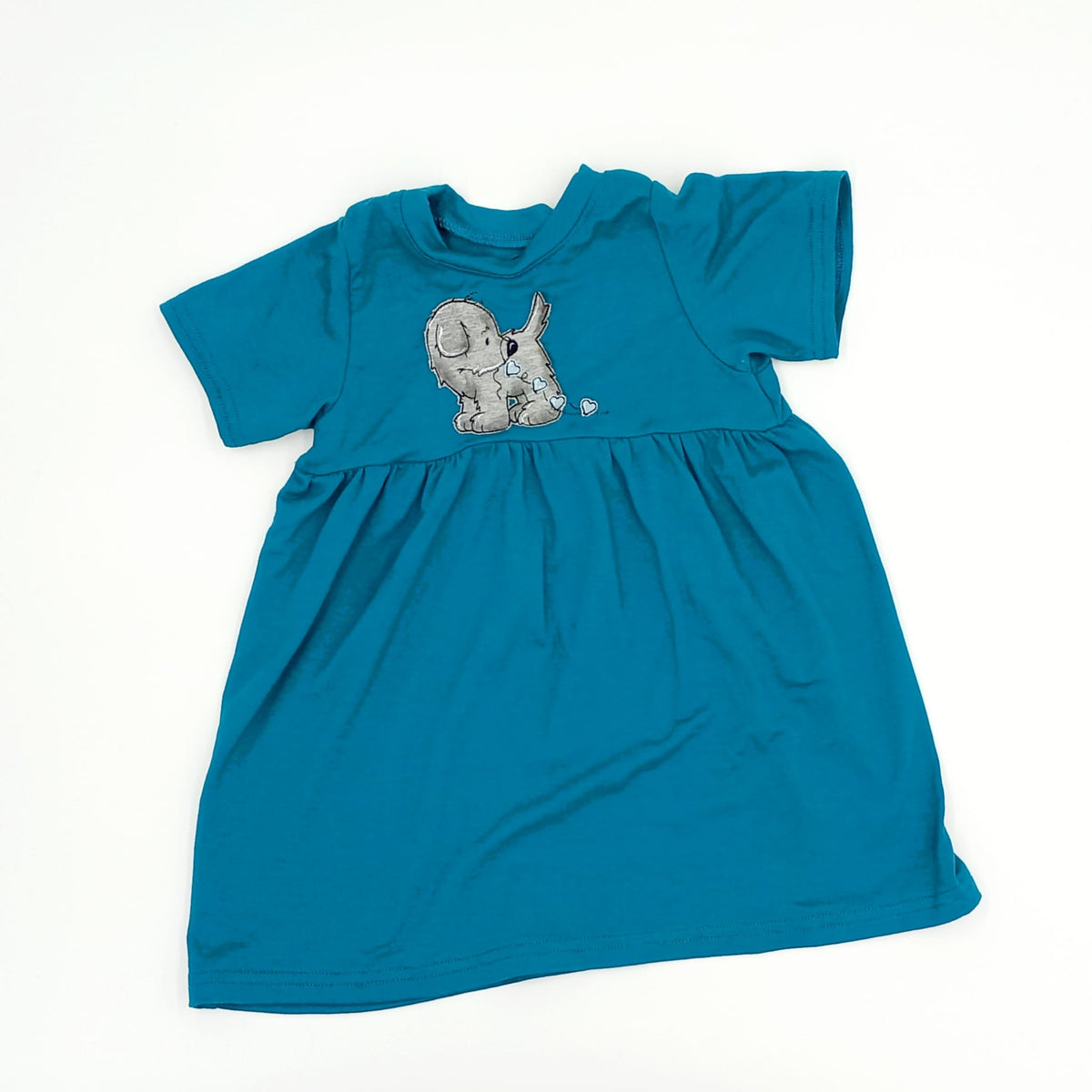 grünes Kleid mit Hund Gr. 86